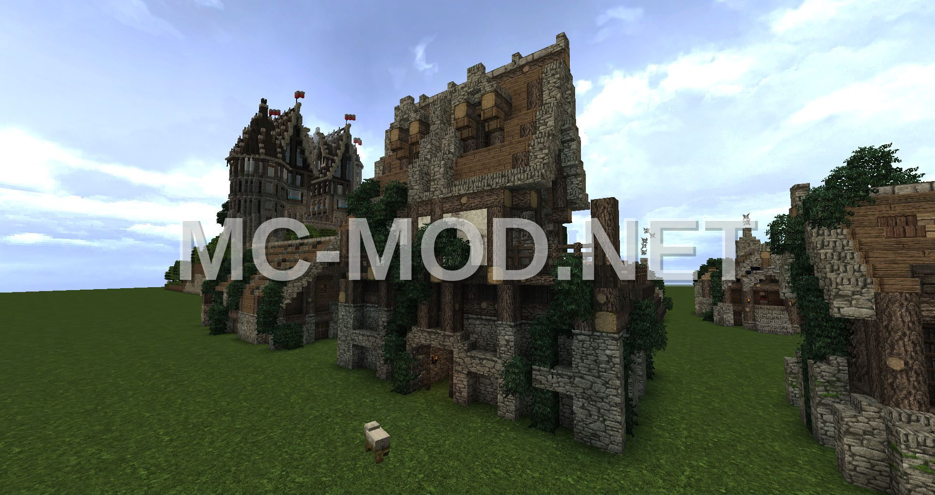 Rustic Mott and Bailey Castle Gatehouse
