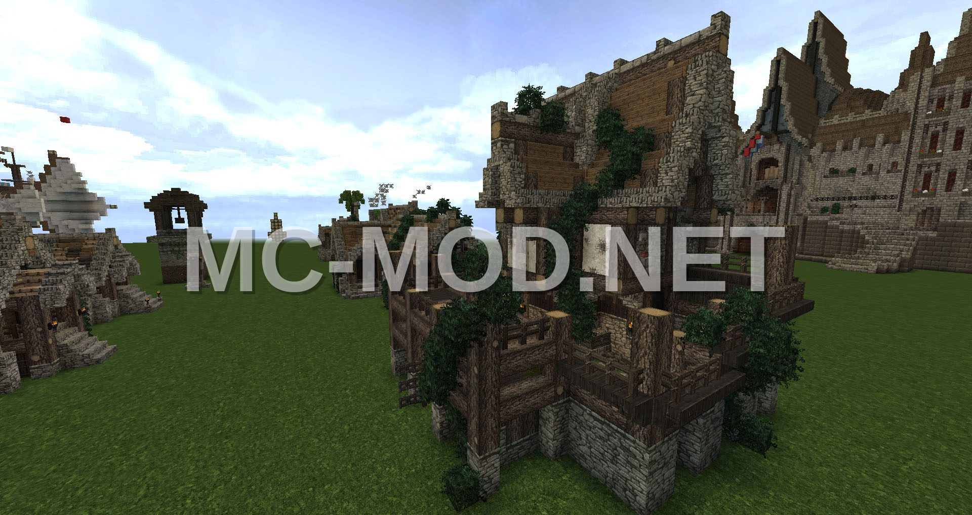 Rustic Mott and Bailey Castle Gatehouse