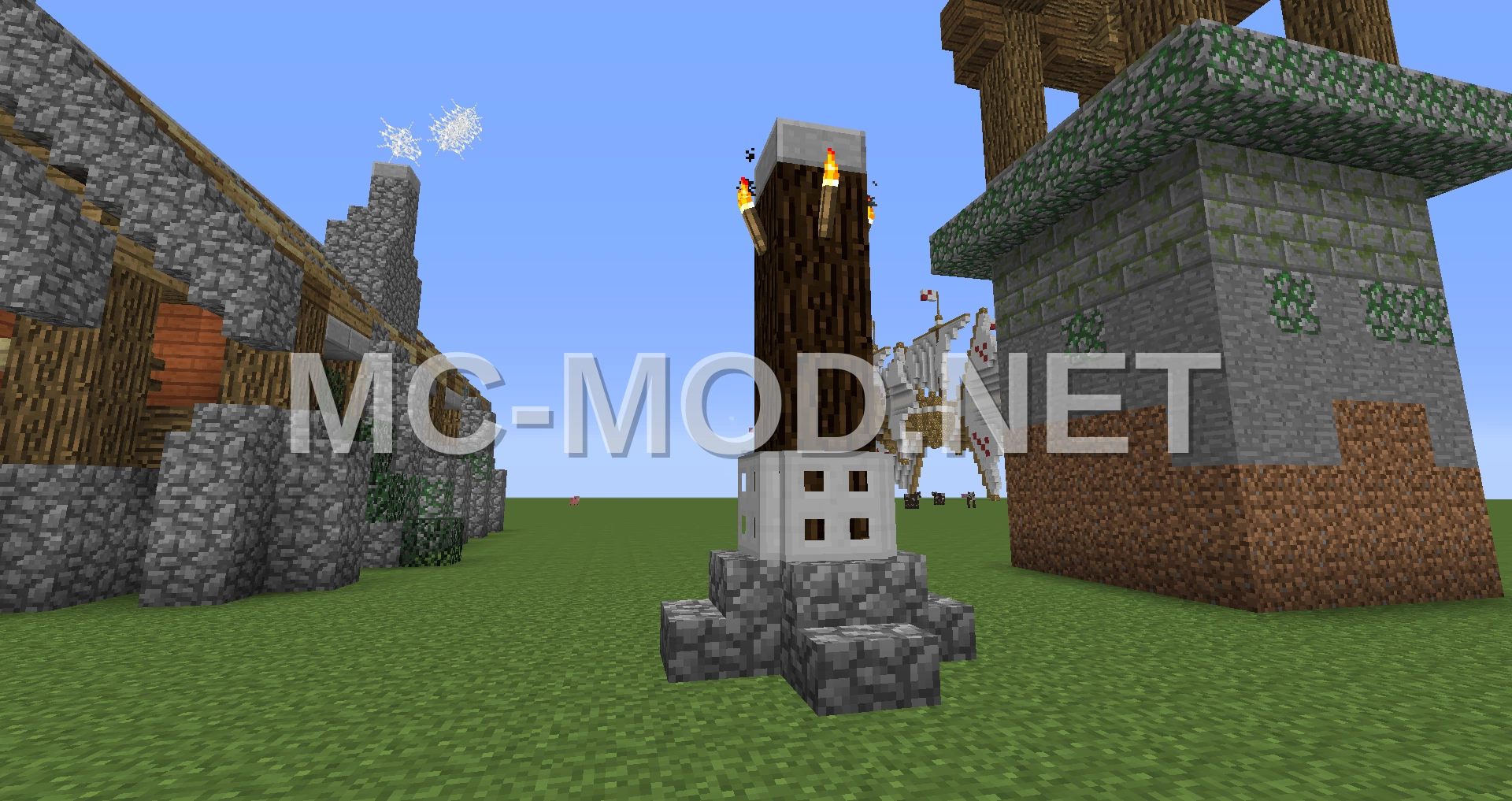 Rustic Village Lamp Post