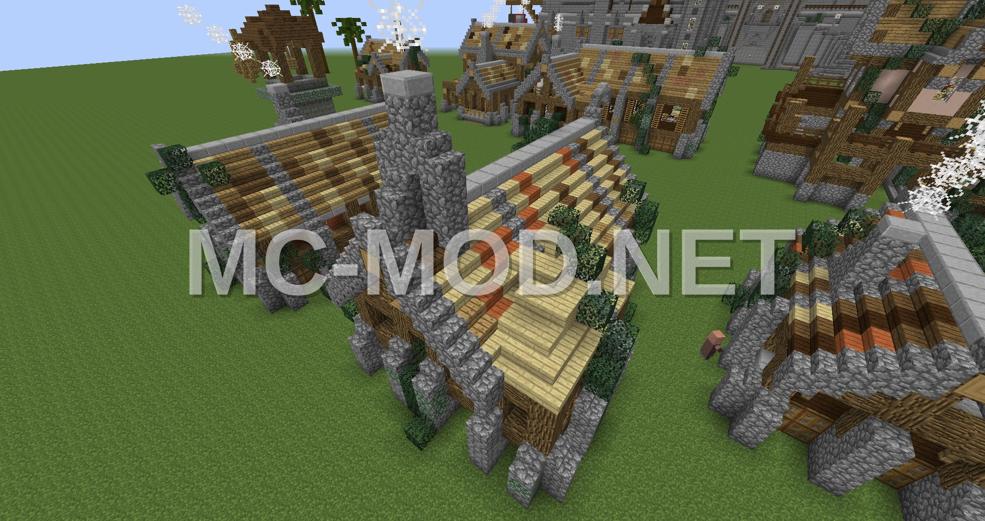 Rustic Village Longhouse Home