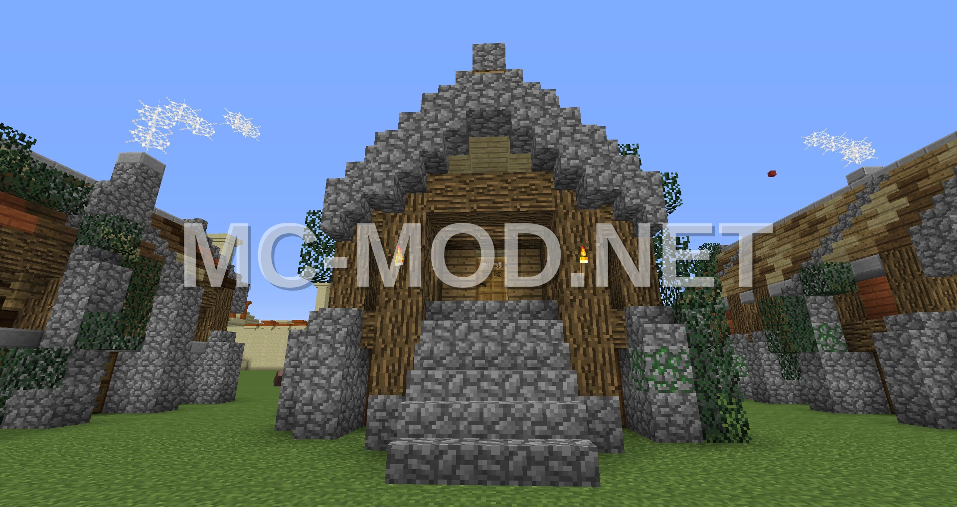 Rustic Village Longhouse Home