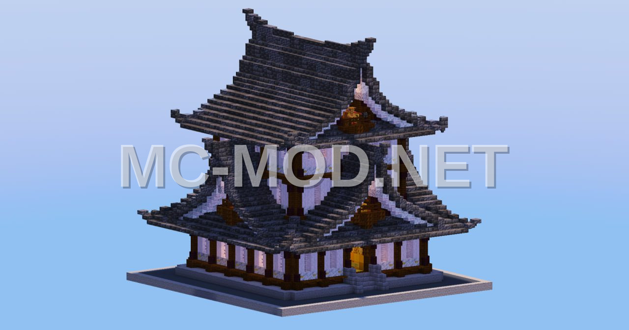 Serene Japanese Temple Structure