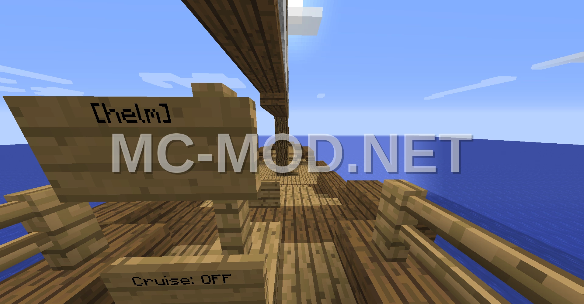 Sloop Ship with Movecraft Signs