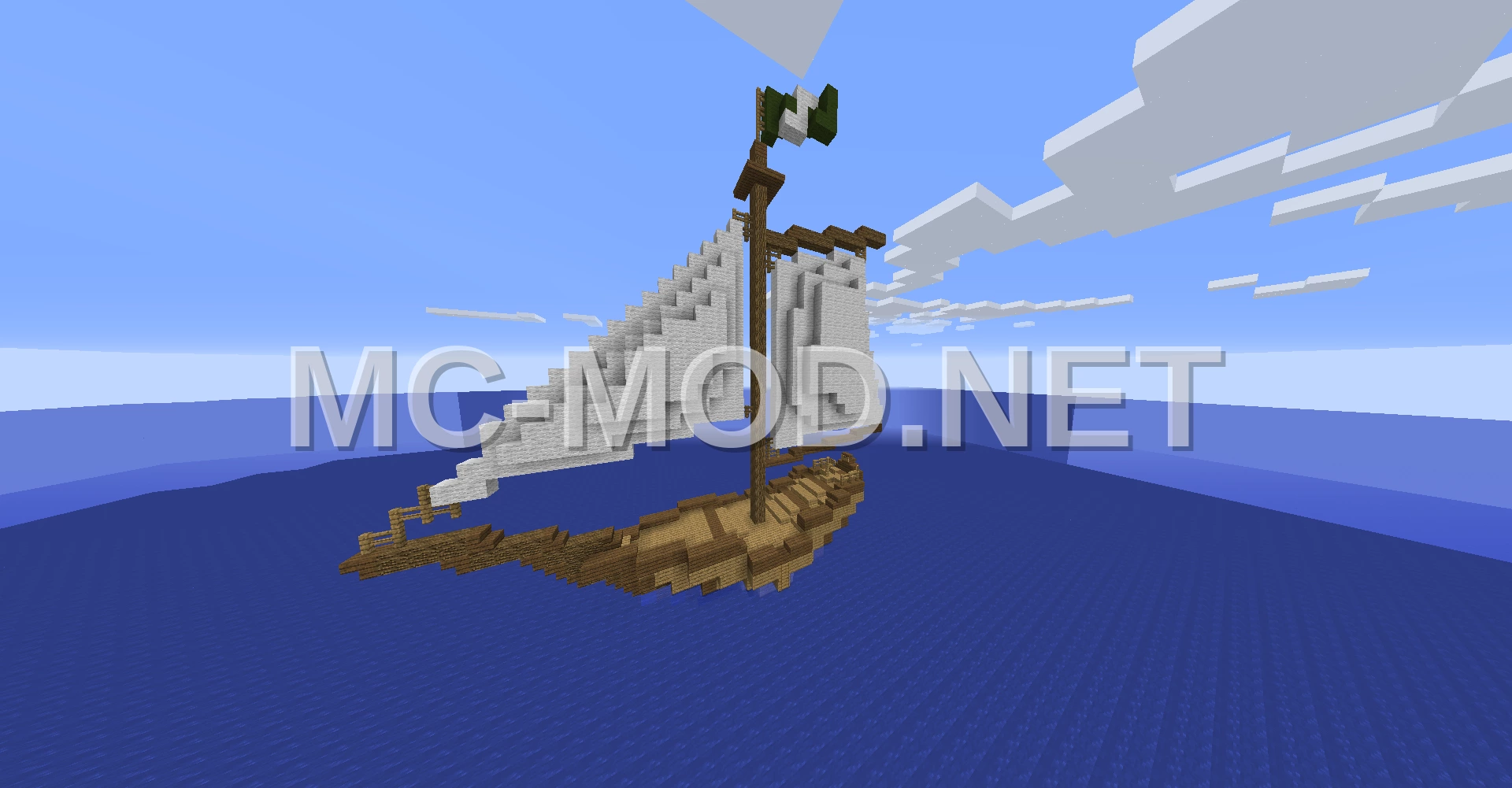 Sloop Ship with Movecraft Signs