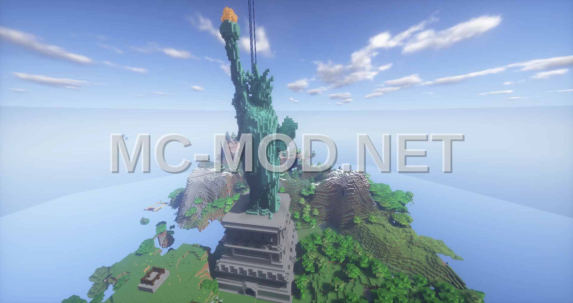 Statue of Liberty Sculpture – Stone Bricks