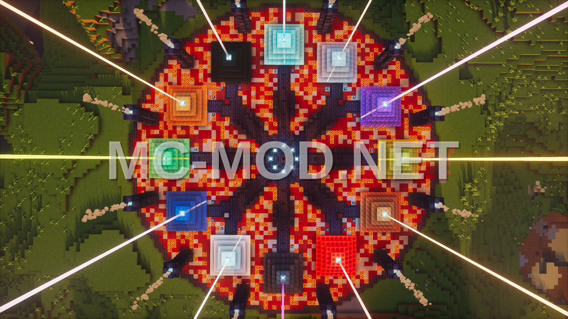 Temple With All Minecraft Beacons