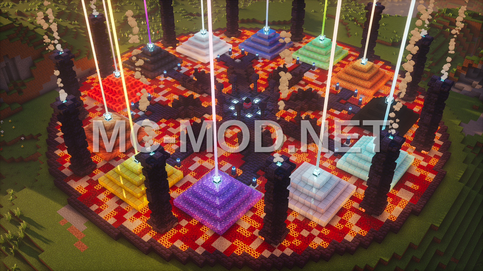 Temple With All Minecraft Beacons