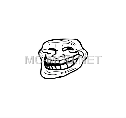 Trollface Pixel Art Decoration