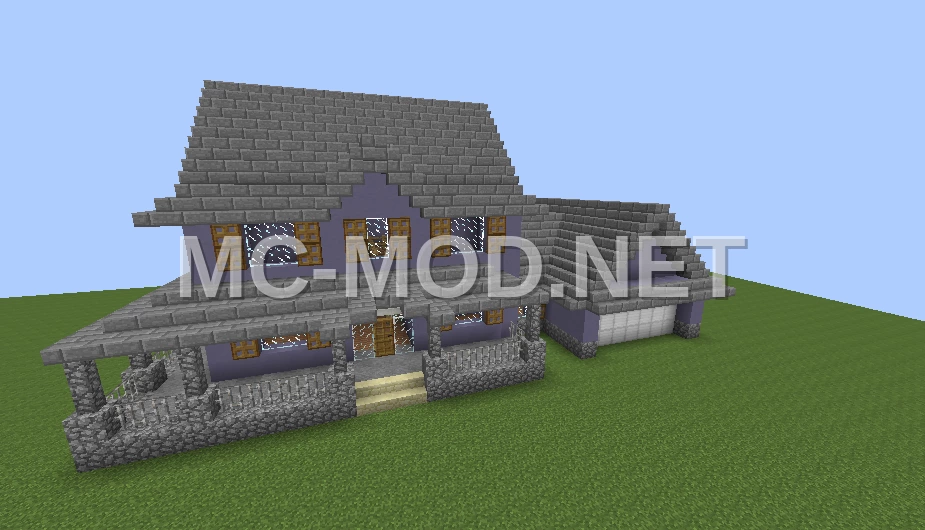 Two-Story American House with Garage