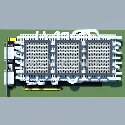 Water Cooled Graphics Card Model