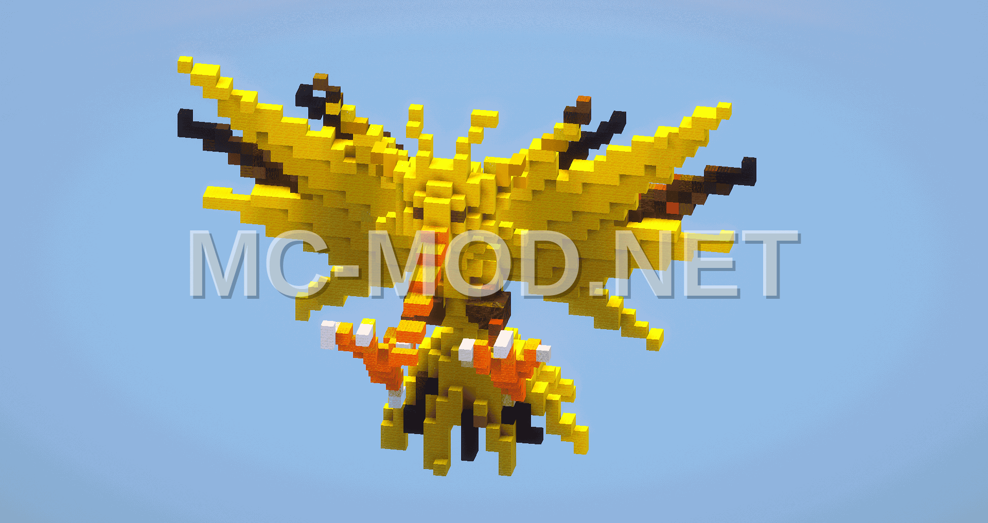 Yellow Wool Zapdos Pokemon Statue
