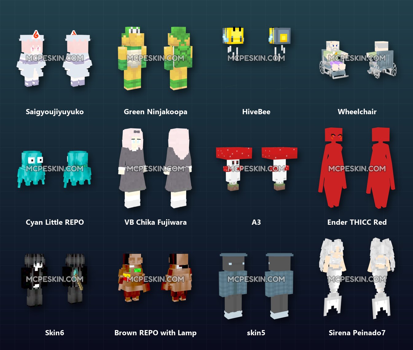 1,140+ 3D/4D Creature Skins Pack skins preview