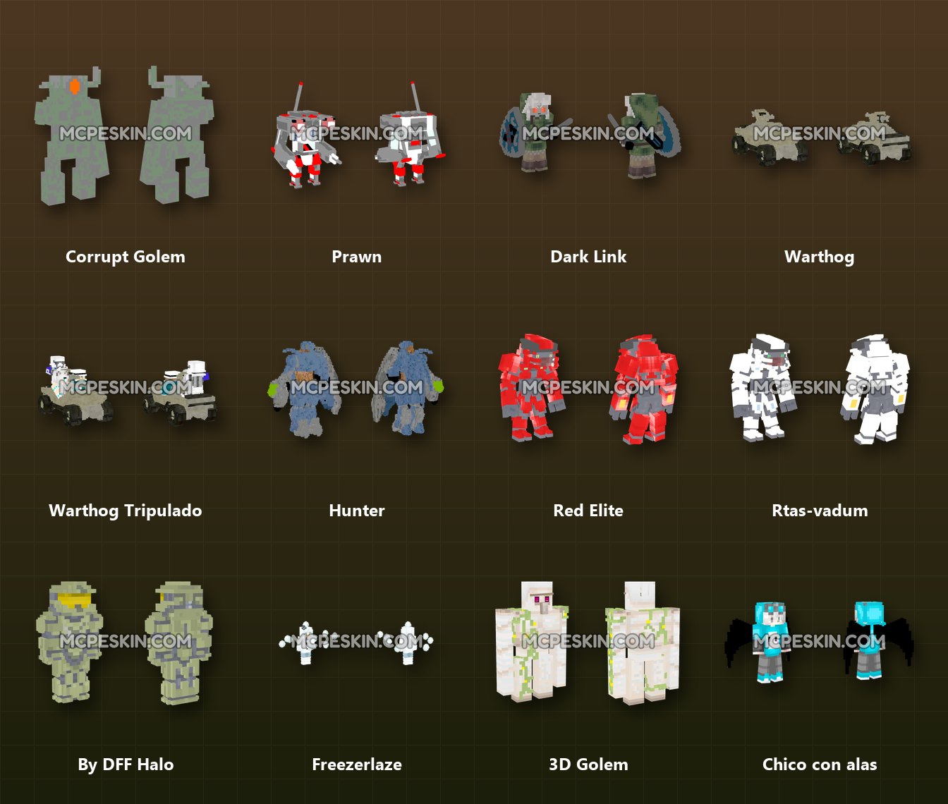 60+ 3D/4D Robot & Sci-Fi Skins Pack skins preview
