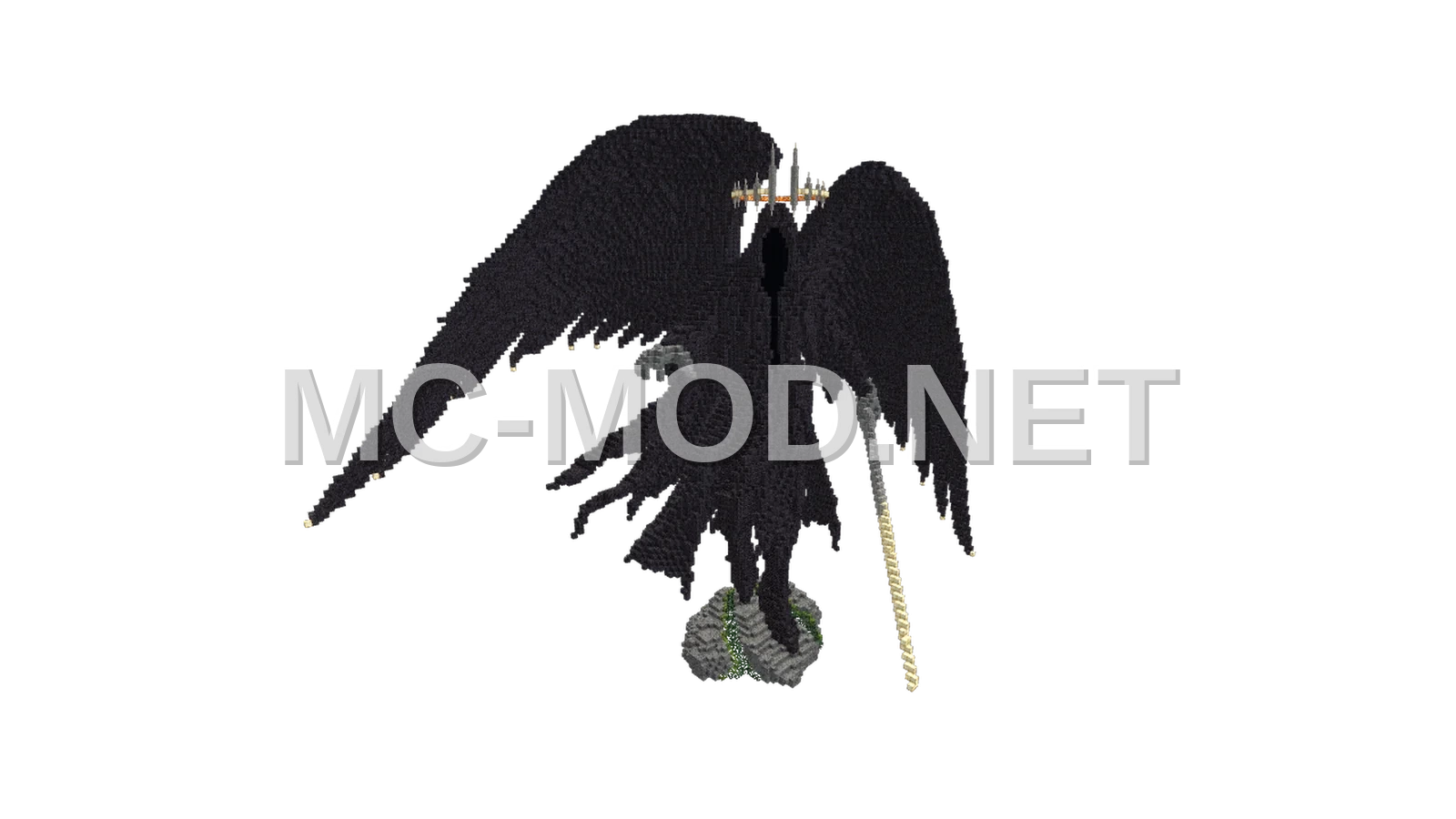 Black Winged Statue Decoration