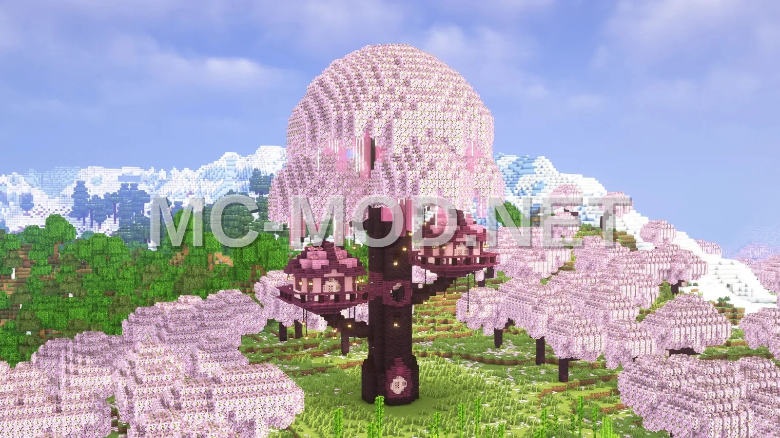 Compact Cherry Blossom Treehouse