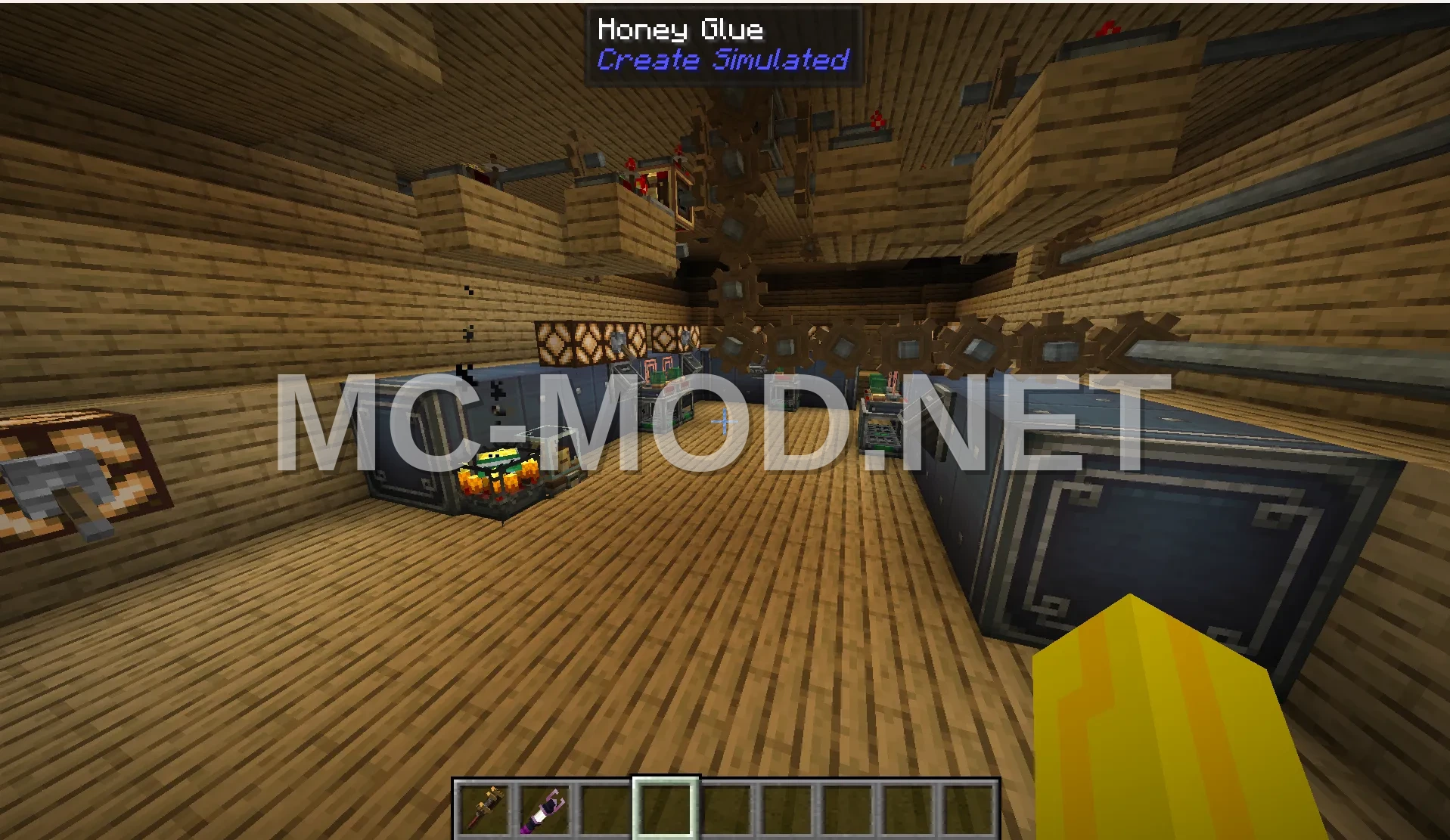 Oak Plank Airship with Workshop