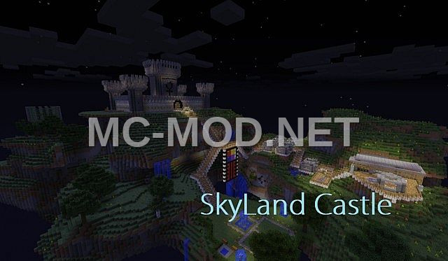 Sky Castle Fortress with Village