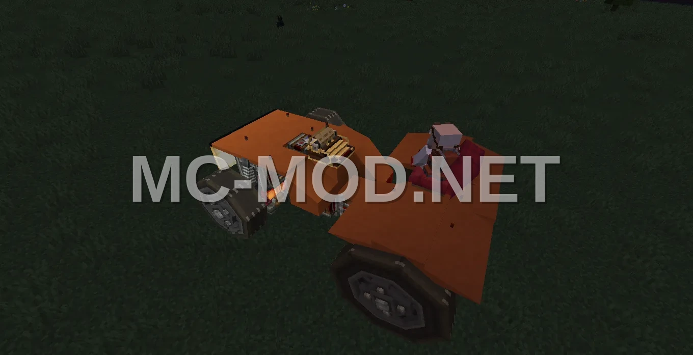 Small Orange Terracotta Tractor – 67 Blocks