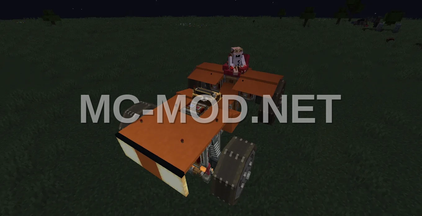Small Orange Terracotta Tractor – 67 Blocks