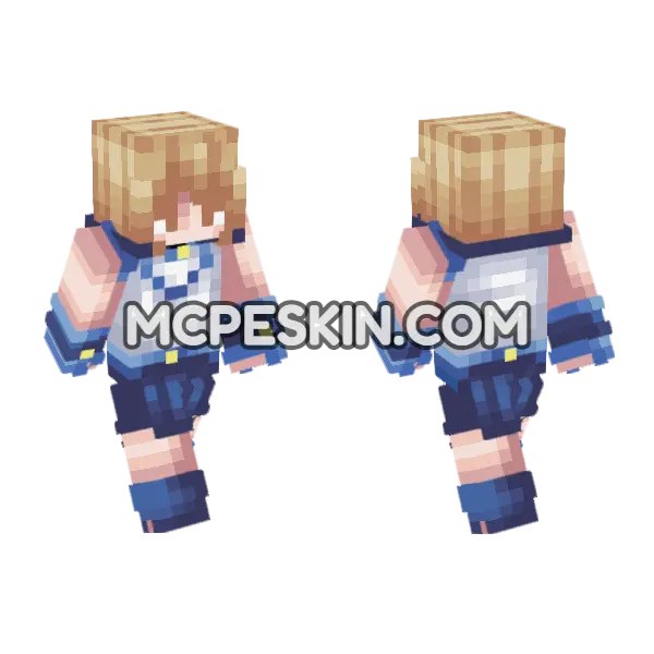 Anime Girl Blue Outfit