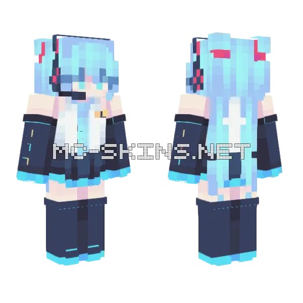 Aqua Blue Hair Girl
