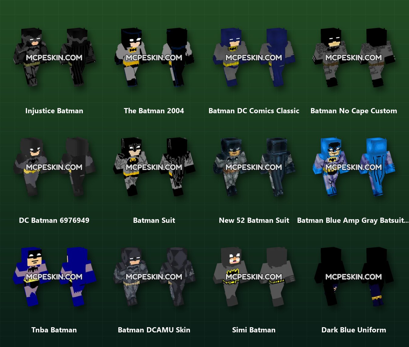 20+ Batman Skins Pack skins preview