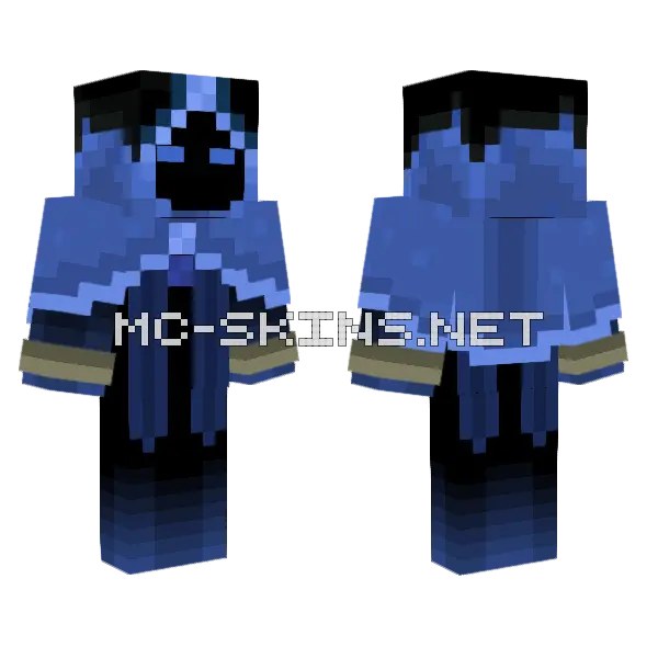 Dark Blue Hooded Figure