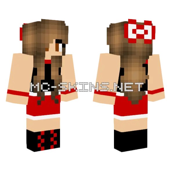 Girl In Minecraft Red