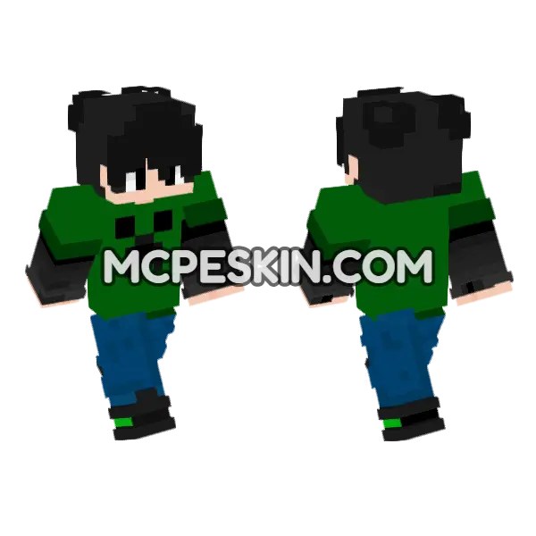 Green Creeper Hoodie Boy