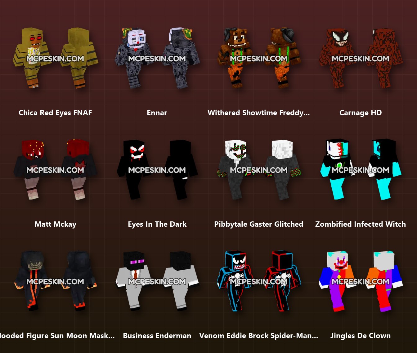170+ Horror Skins Pack skins preview