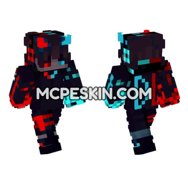 Red Blue Neon Skin