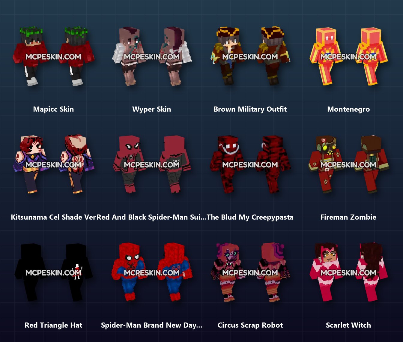 930+ Red Skins Pack skins preview