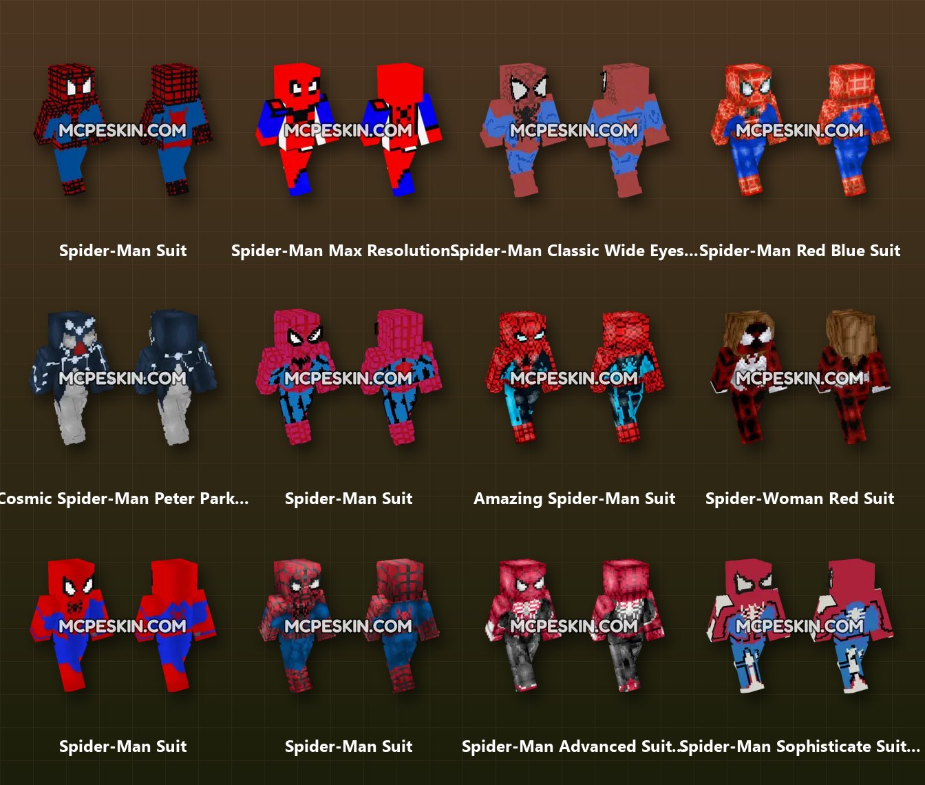 50+ Spiderman Skins Pack skins preview