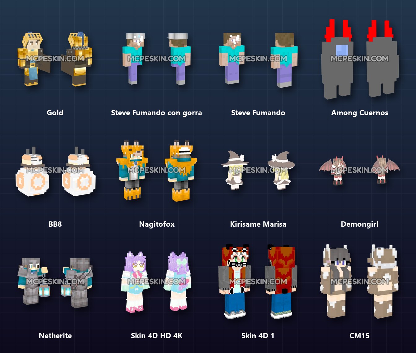 1150+ 3D/4D Skins Pack skins preview