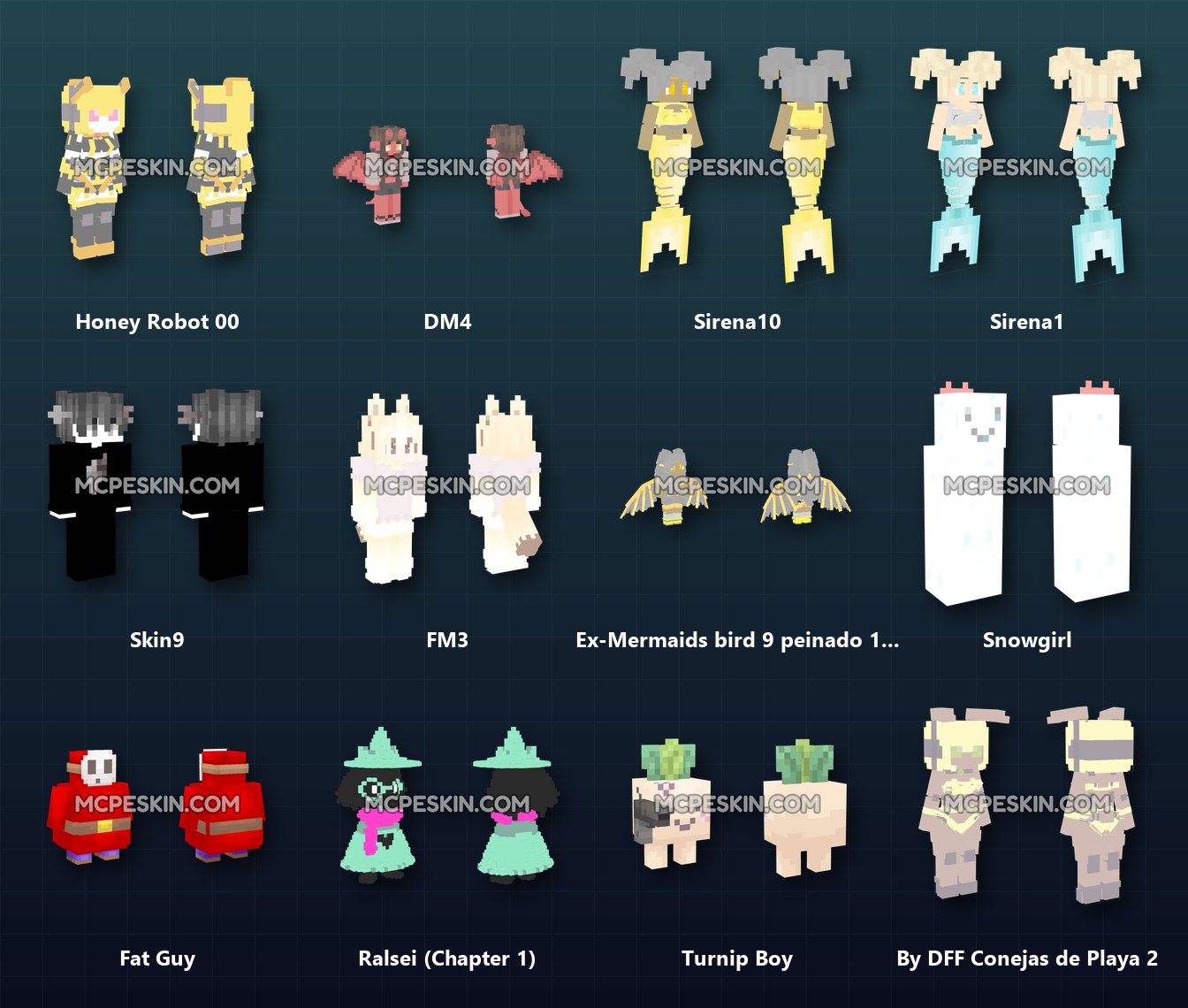 250+ 3D/4D Animated Character Skins Pack skins preview