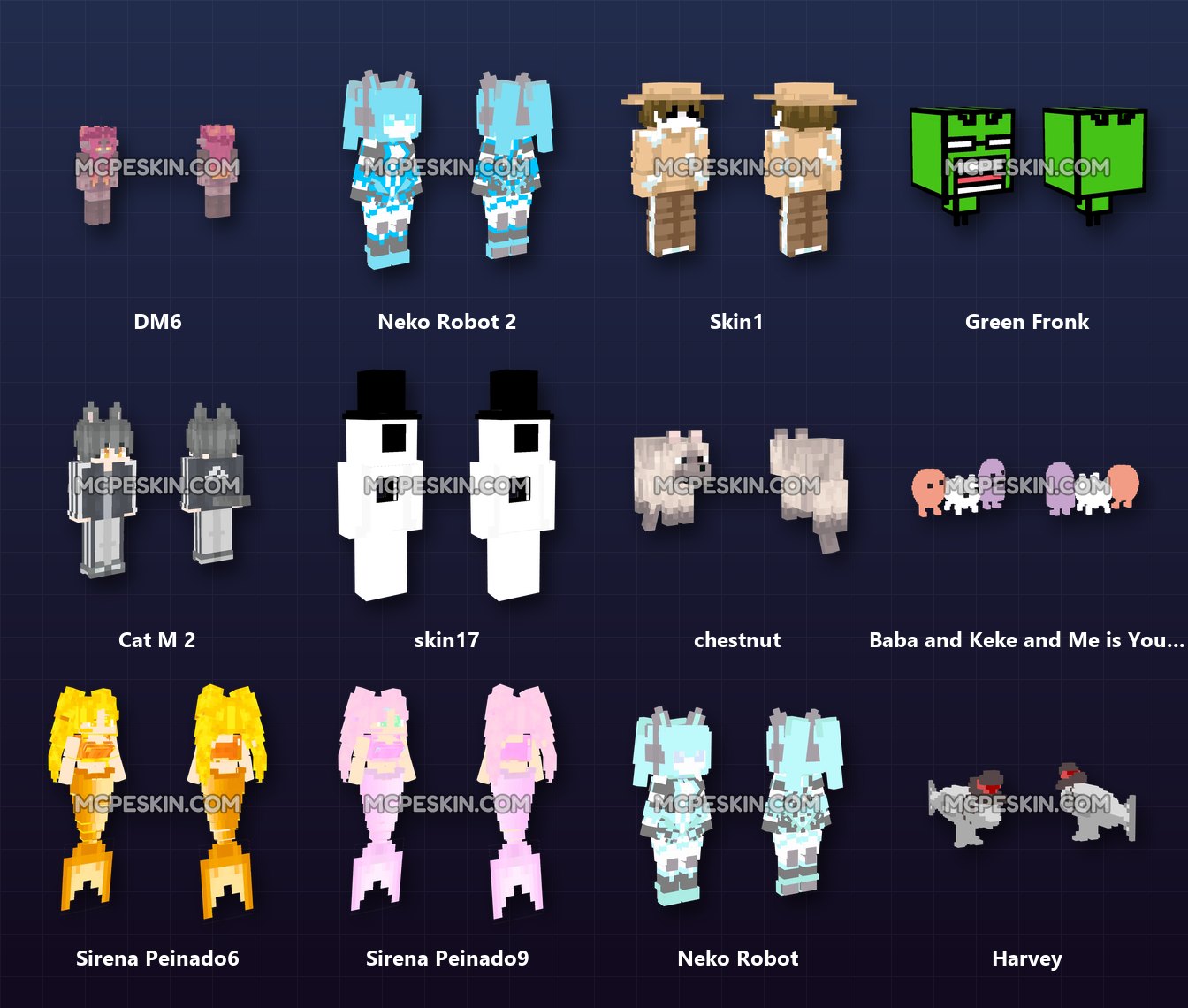 370+ 3D/4D Animated Skins Pack skins preview