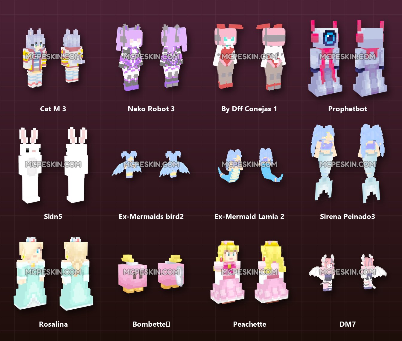 100+ 3D/4D Cute Animated Skins Pack skins preview