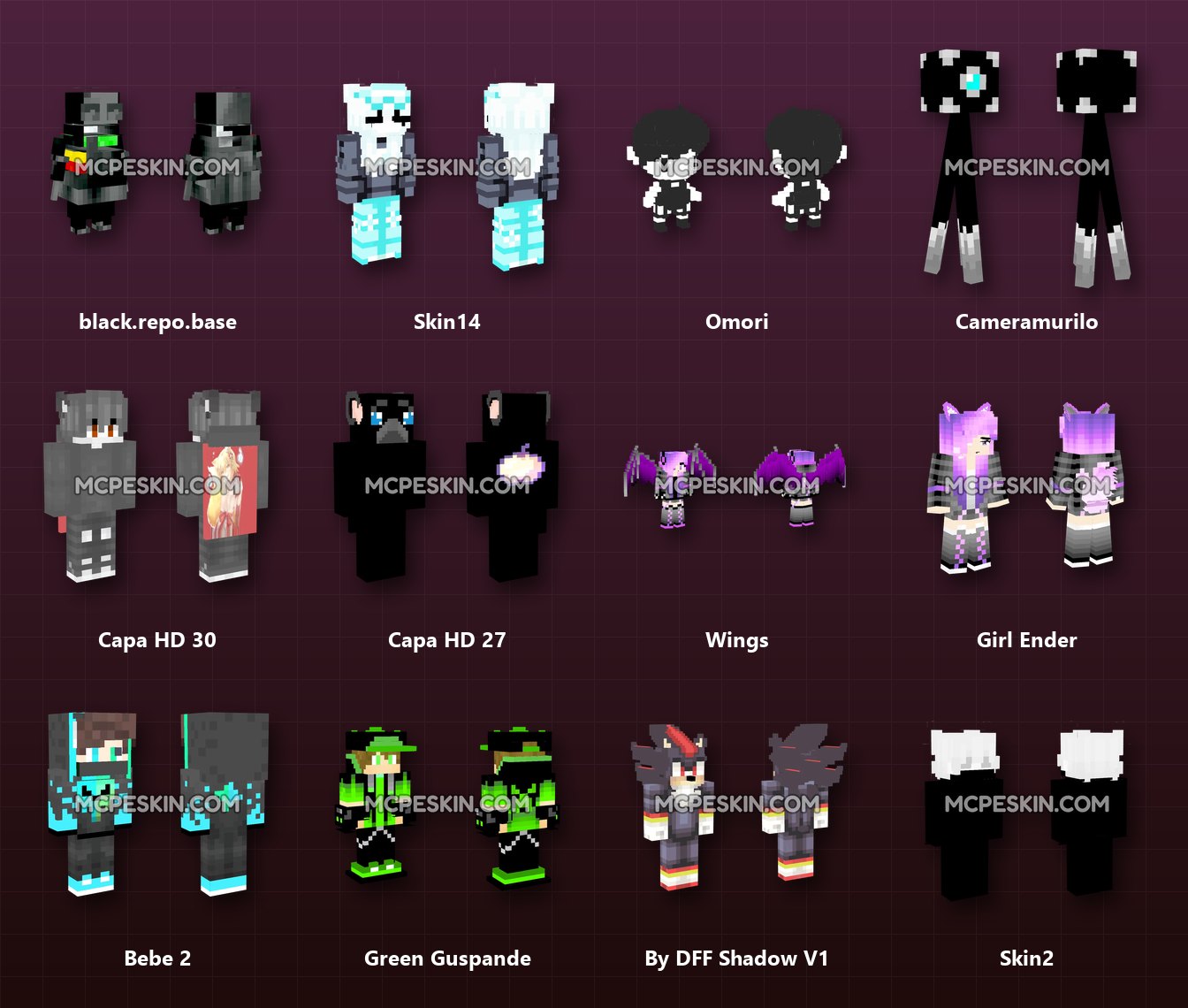 100+ 3D/4D Emo & Goth Character Skins Pack skins preview