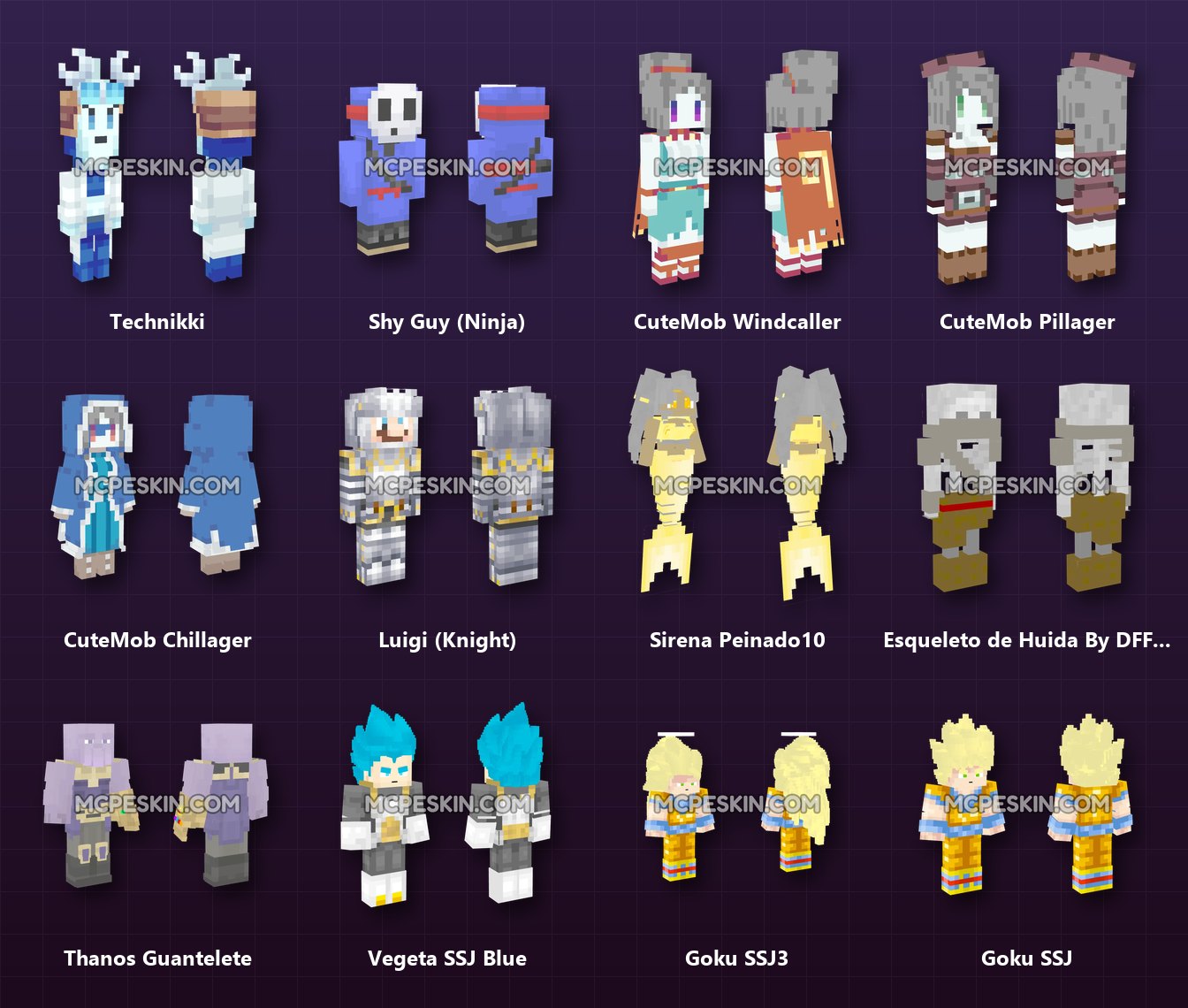 100+ 3D/4D Fantasy Creature Skins Pack skins preview