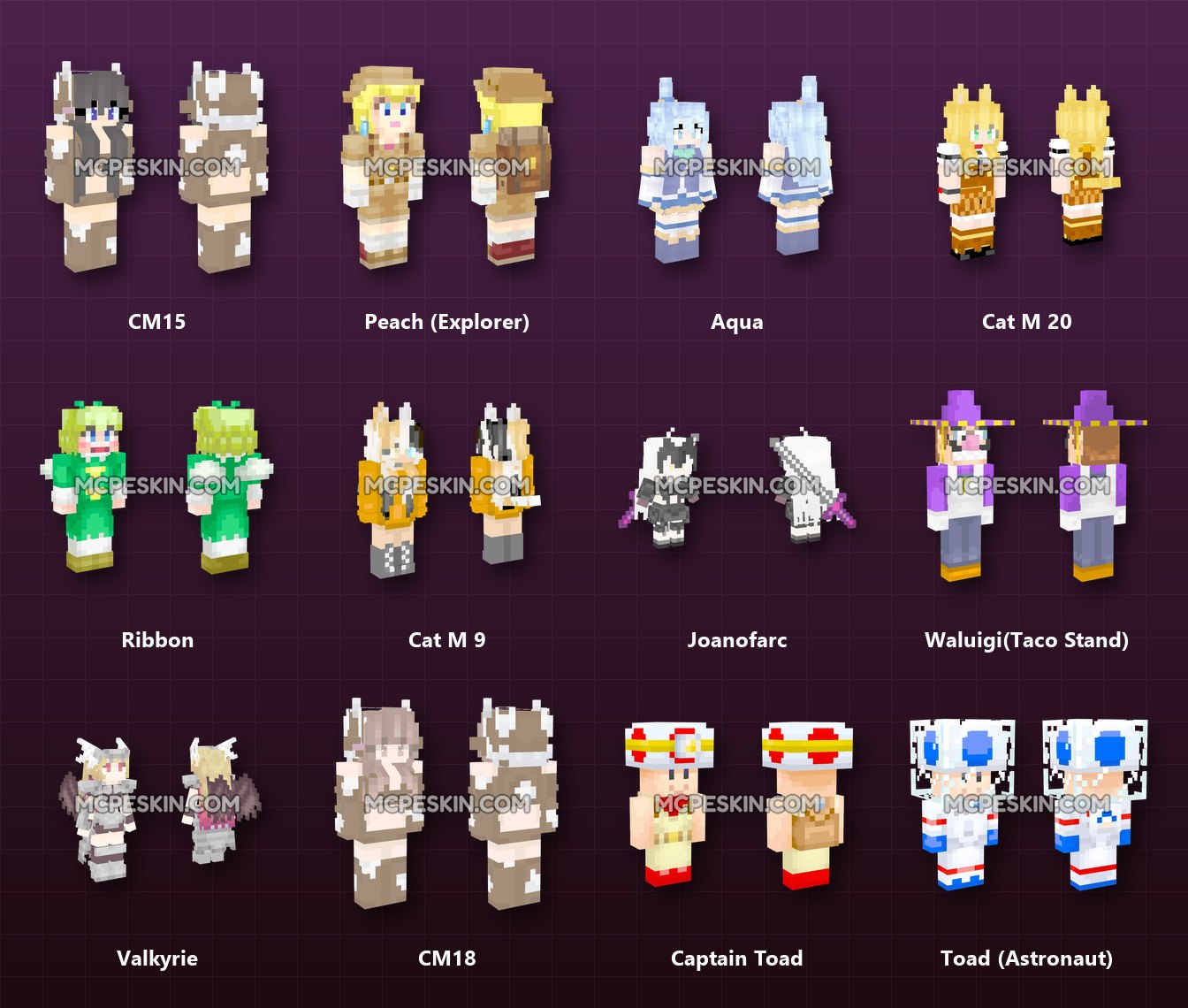 10+ 3D/4D Fantasy Girl Skins Pack skins preview