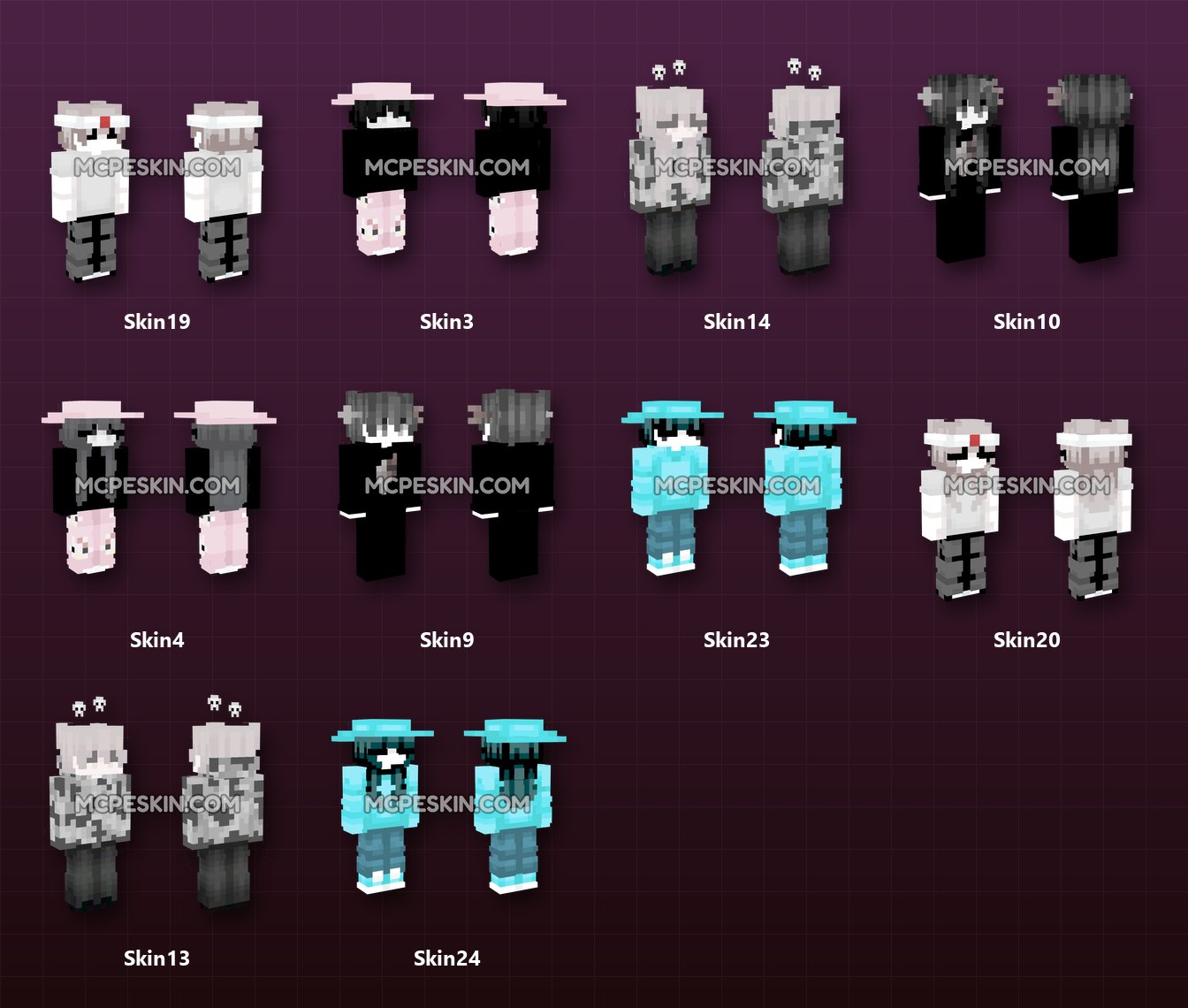 10+ 3D/4D Goth Void Skins Pack skins preview