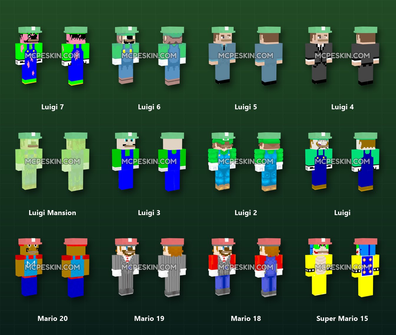 110+ 3D/4D Skins with Hats Pack skins preview