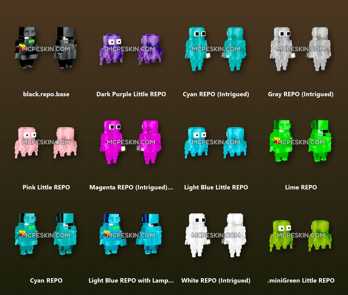 60+ 3D/4D REPO Skins Pack skins preview