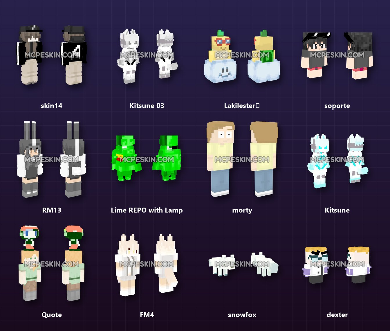 1,500+ 3D/4D Skins Pack skins preview