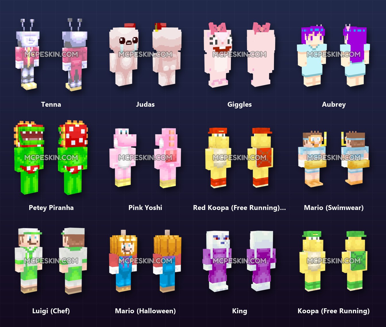 380+ 3D/4D SRG Skins Pack skins preview