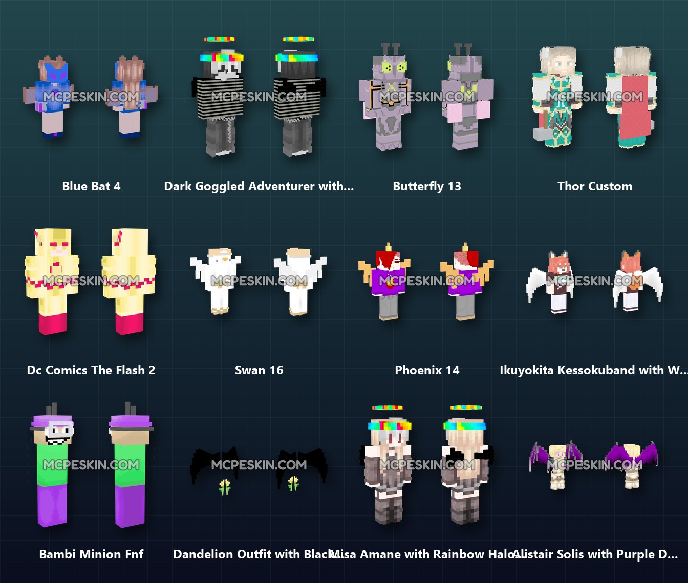 10+ 3D/4D Skins with Wings Pack skins preview