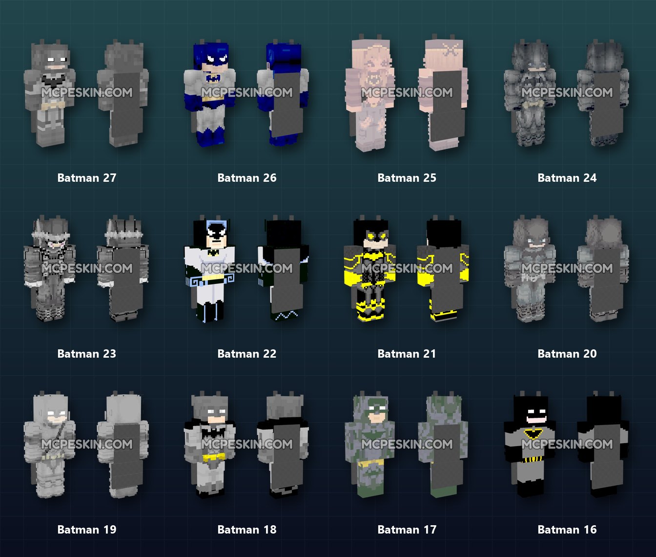40+ 3D/4D Batman Skins Pack skins preview