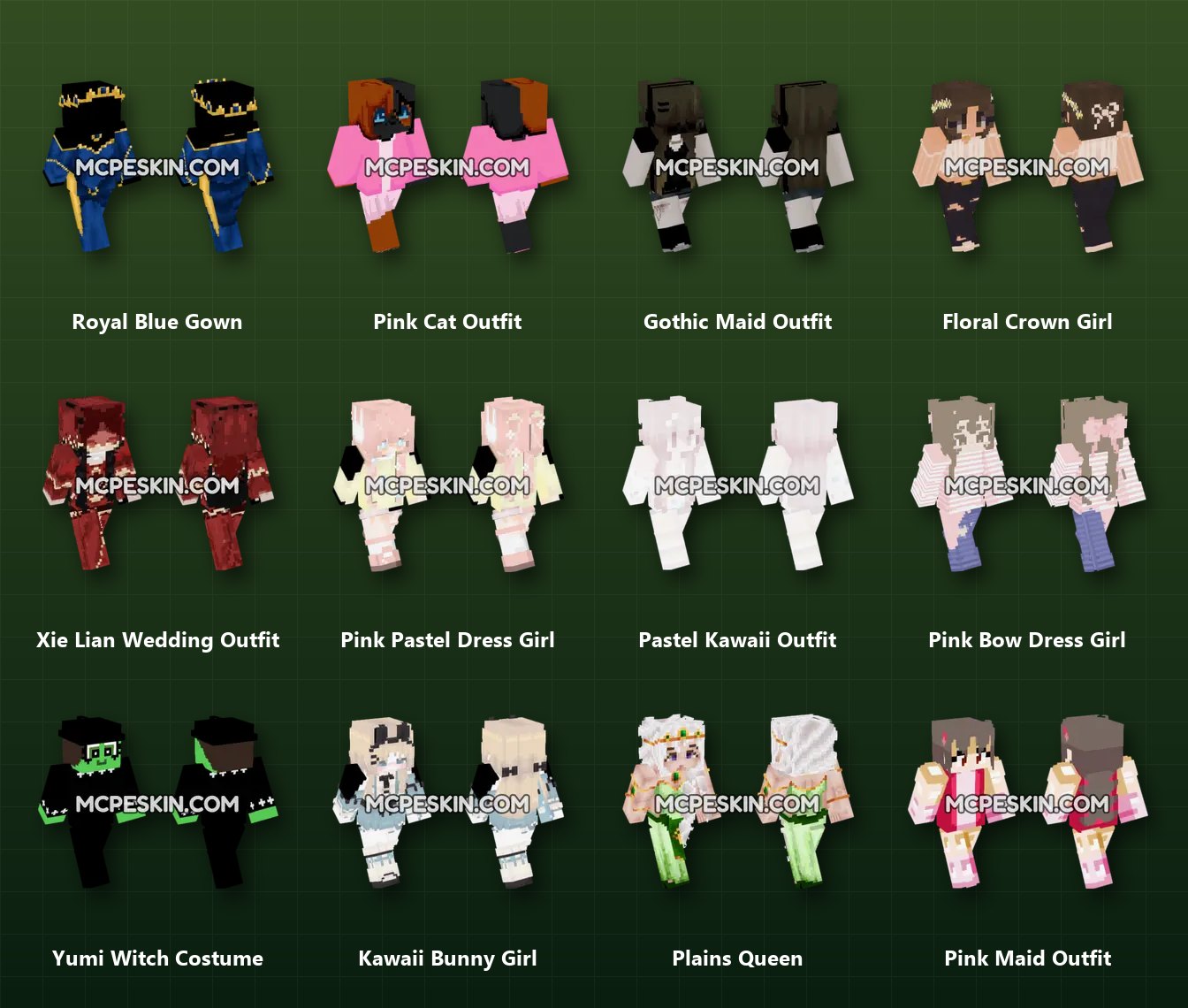 170+ Dress Skins Pack skins preview