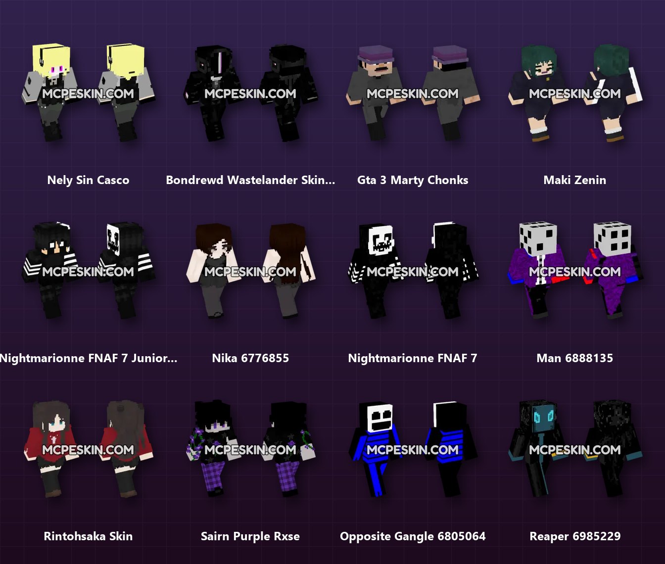 290+ Emo Skins Pack skins preview