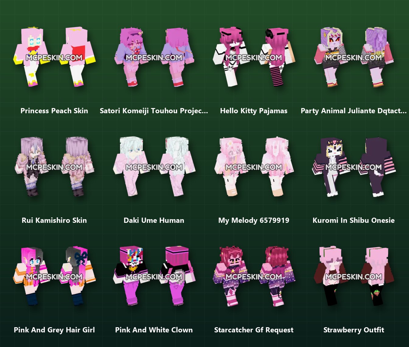 20+ Girl Cute Pink Skins Pack skins preview